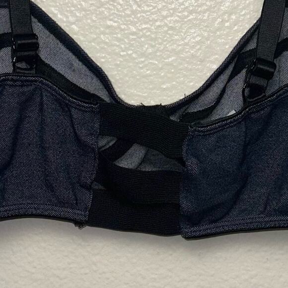 Sparkle & Fade Bralette Women's Large Pull On Denim Blue/Black Urban Outfitters - Picture 12 of 16